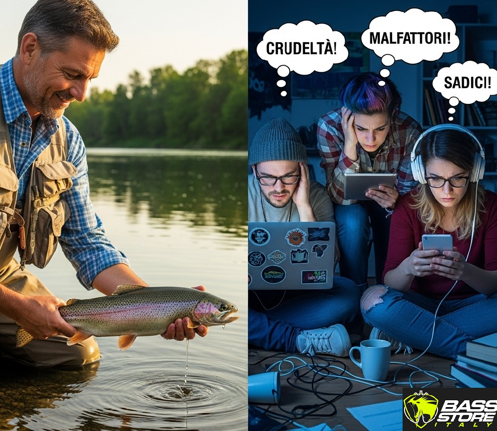 ambientaleoni da trastiera che commentano una cattura di un pesce
